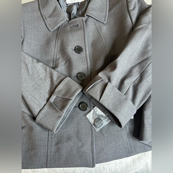 NWT TAHARI ARTHUR S. LEVINE Blazer Womens Gray 3 Button Cuffed Business Size 14 - Picture 4 of 14